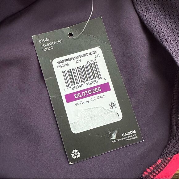 Under Armour Fly By 2.0 Brief Lined‎ Running Shorts Purple Women’s XXL NEW - Picture 4 of 8